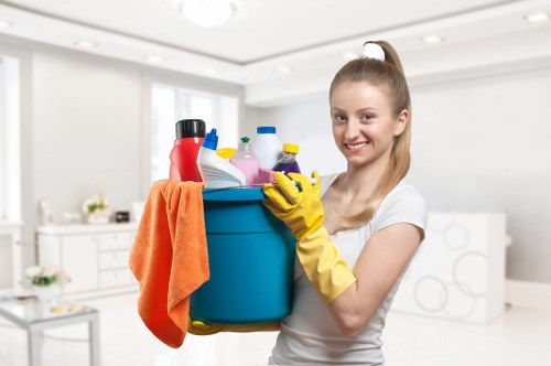 Happy homeowner with a clean oven